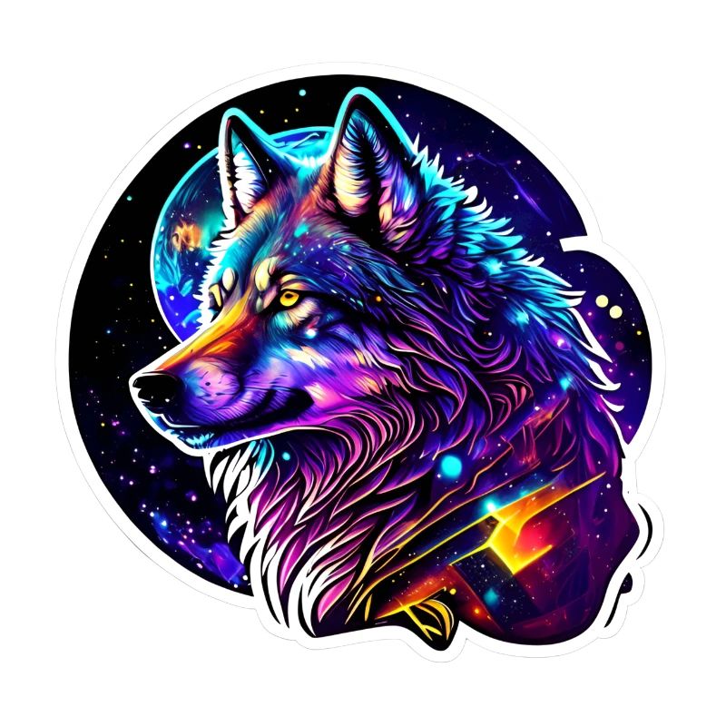 Psychedelic Wolf