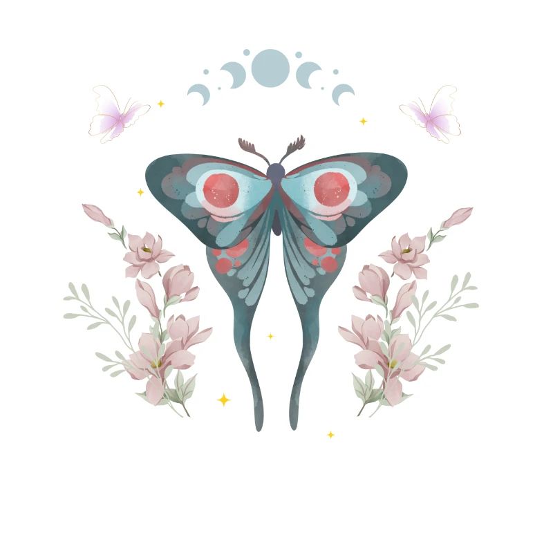 Papillon magique lune