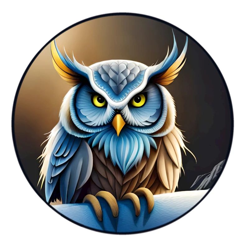 Eule - Eule - Zeichnung Illustration Vogel