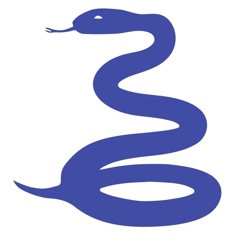 Trigonozepale blaue Schlange