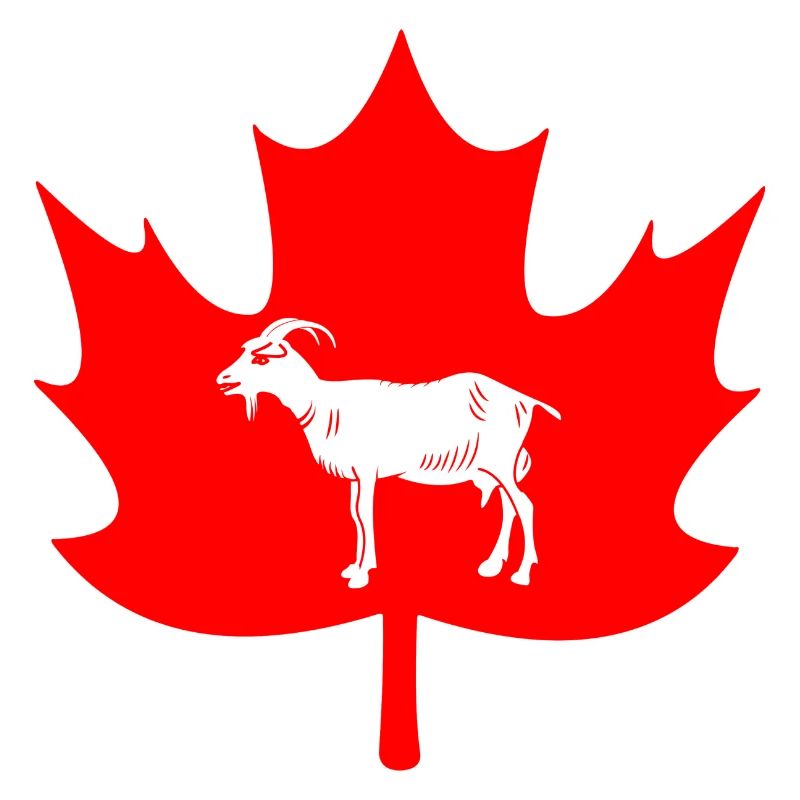 Canada maple leaf goat logo