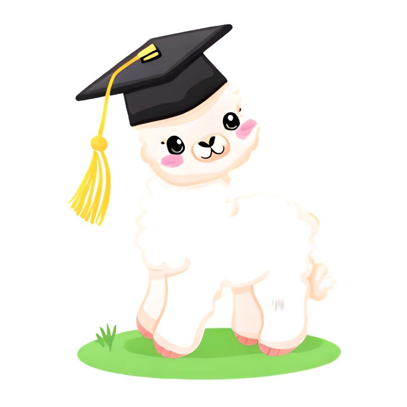 Alpaka Studium Absolvent Bachelor Schulabschluss