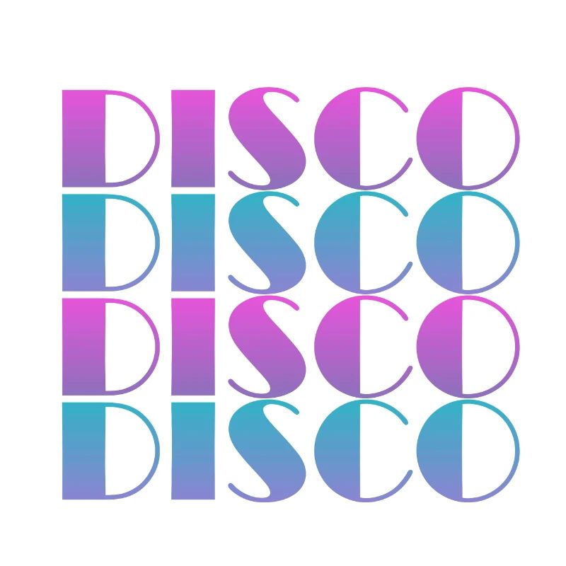 Lebendiges Disco-Textmuster-Design