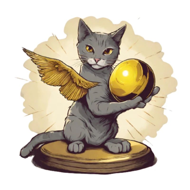 Chat avec le mouchard doré