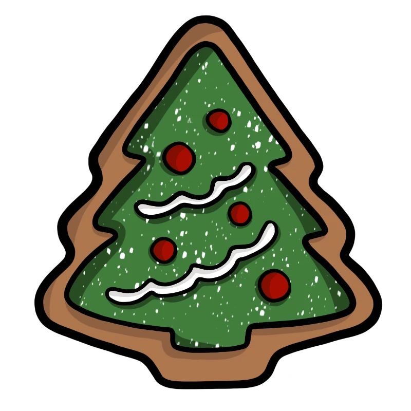 Biscuit sapin de Noël