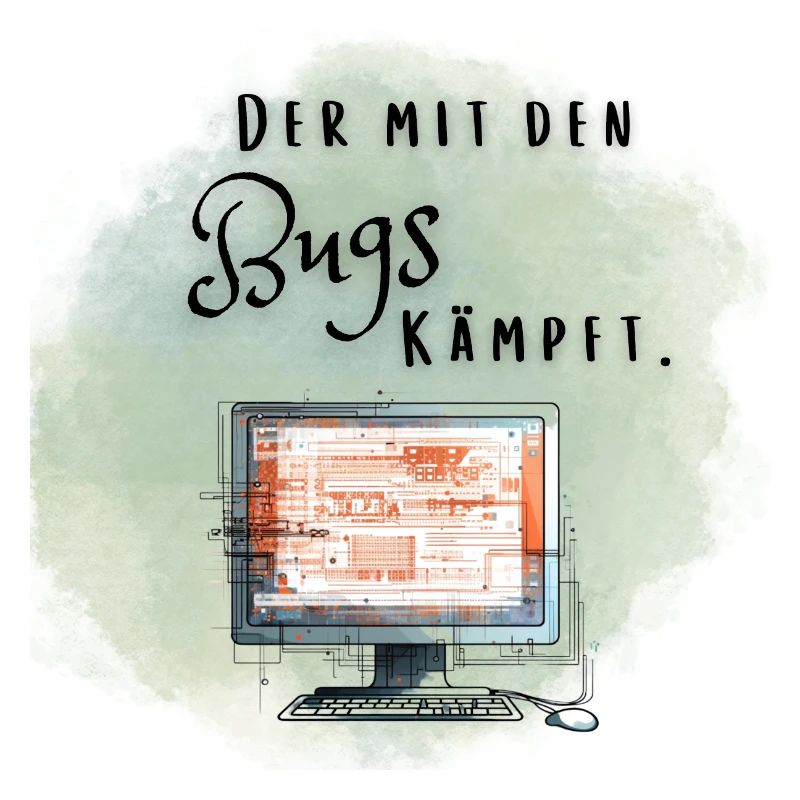 Programmierer Shirt "Der mit den Bugs kämpft"