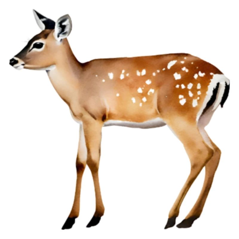 Damhirsch mit einfarbigem Hintergrund
