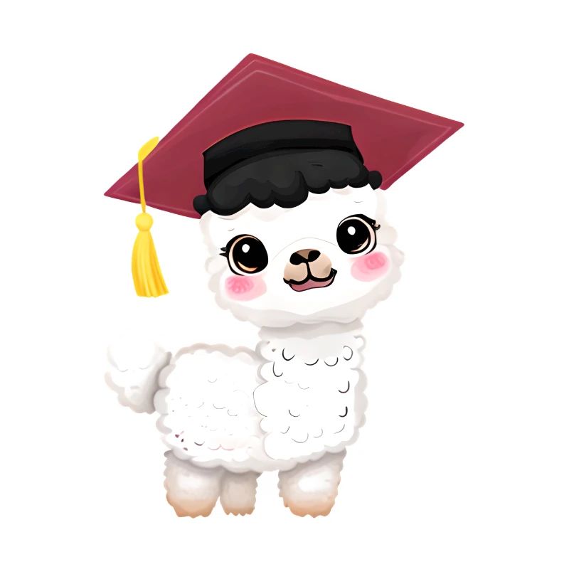 Bachelor Schulabschluss Studium Absolvent Alpaka