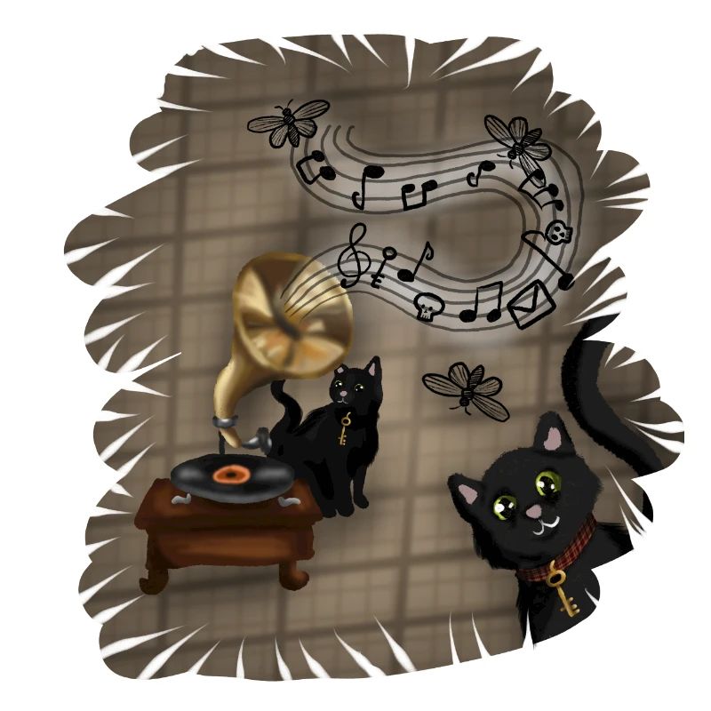 Dark Academia Chats Noirs Mélodie