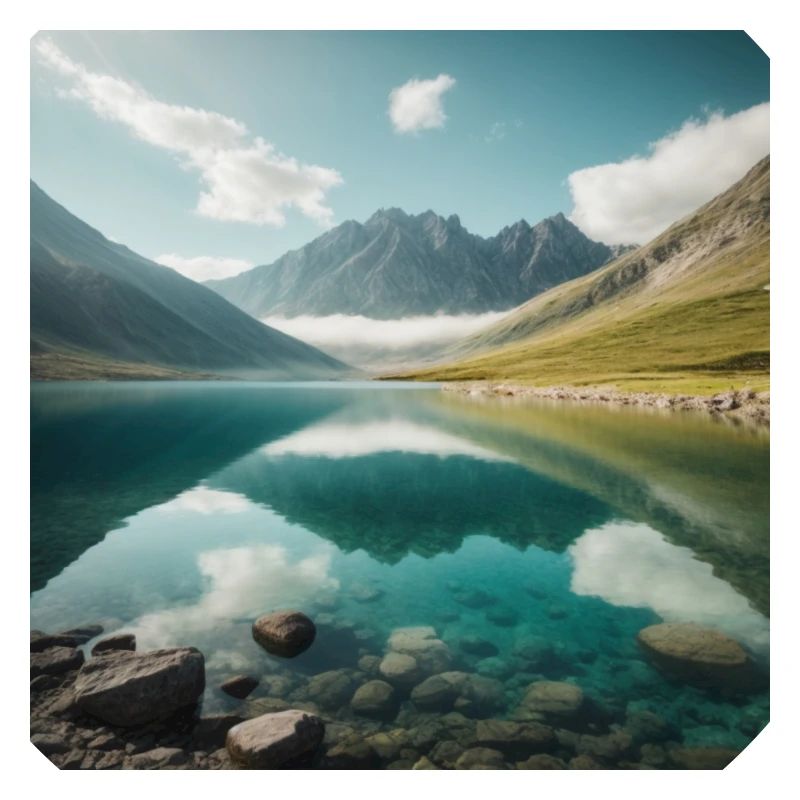 Bergsee mit wunderschöner Reflektion