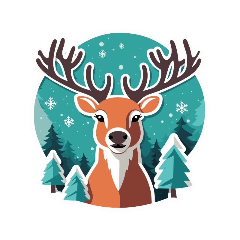 Dessin de Noël de renne