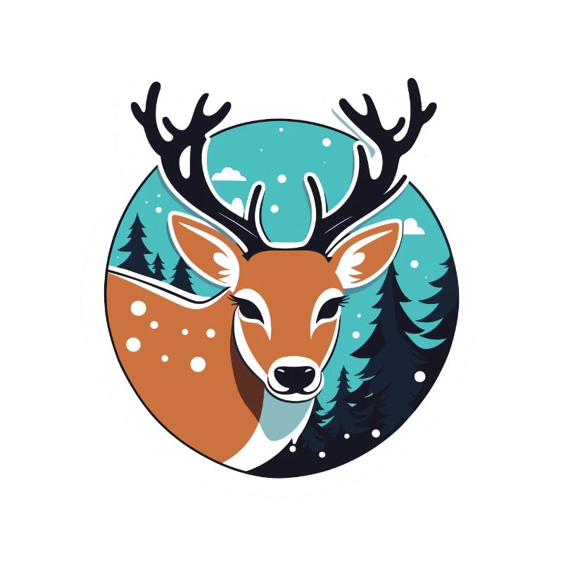 Dessin de Noël de renne
