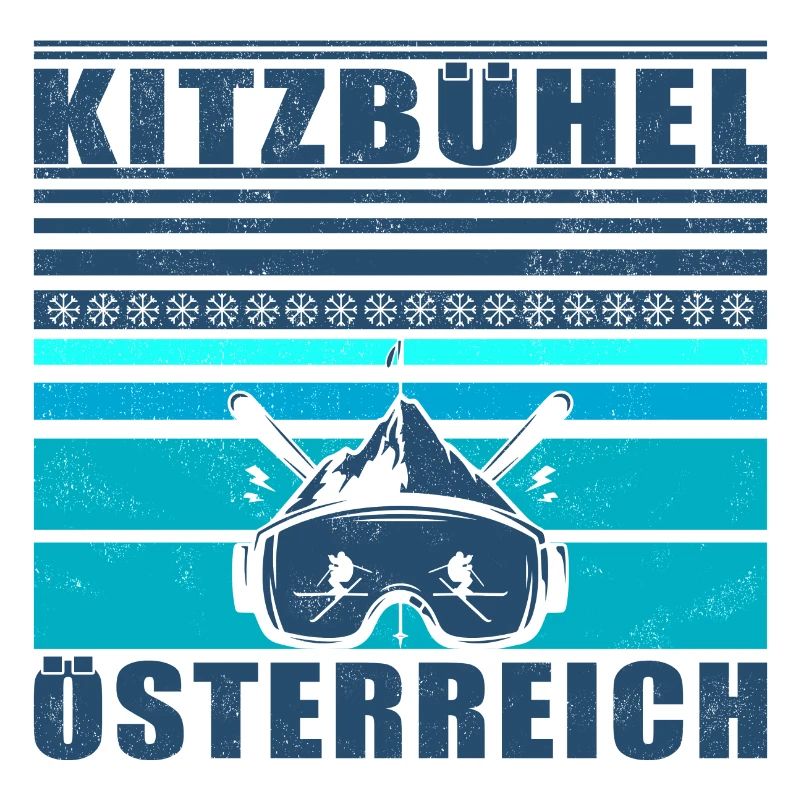 Kitzbühel Austria Retro Sunset Ski 80s