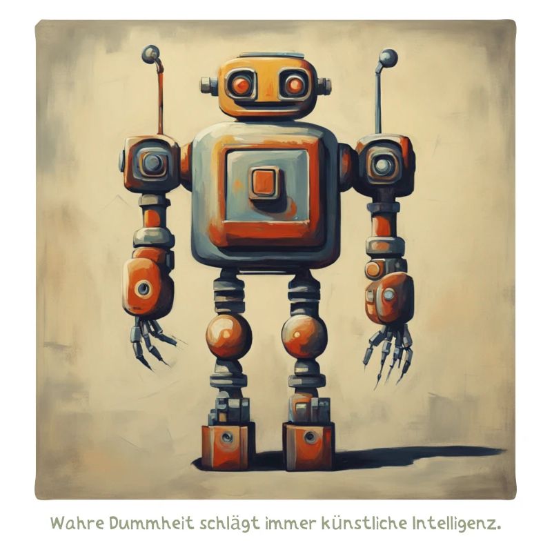 spruch statement roboter intelligenz retro nerd lo