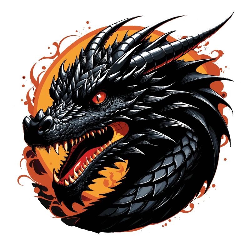 Schwarzer Drache