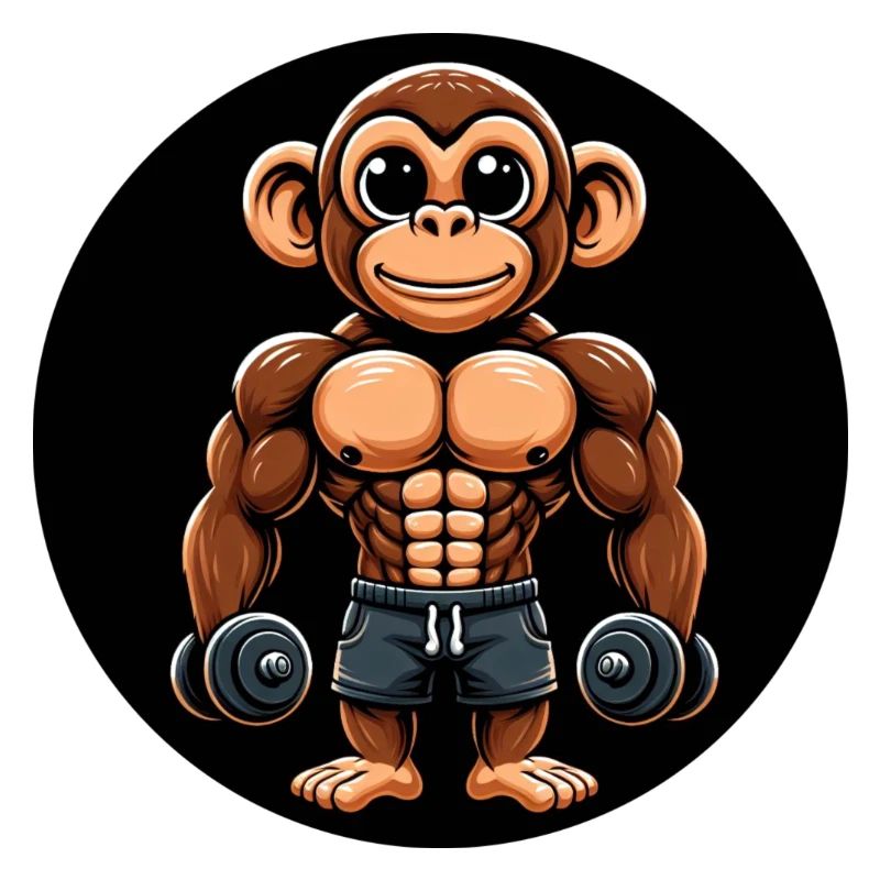 Affe Chimpanse Bodybuilder Training