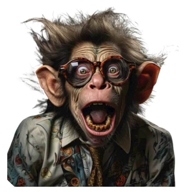 crazy professor monkey