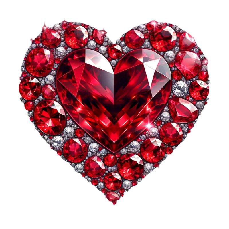 Ruby d'amour en cristal