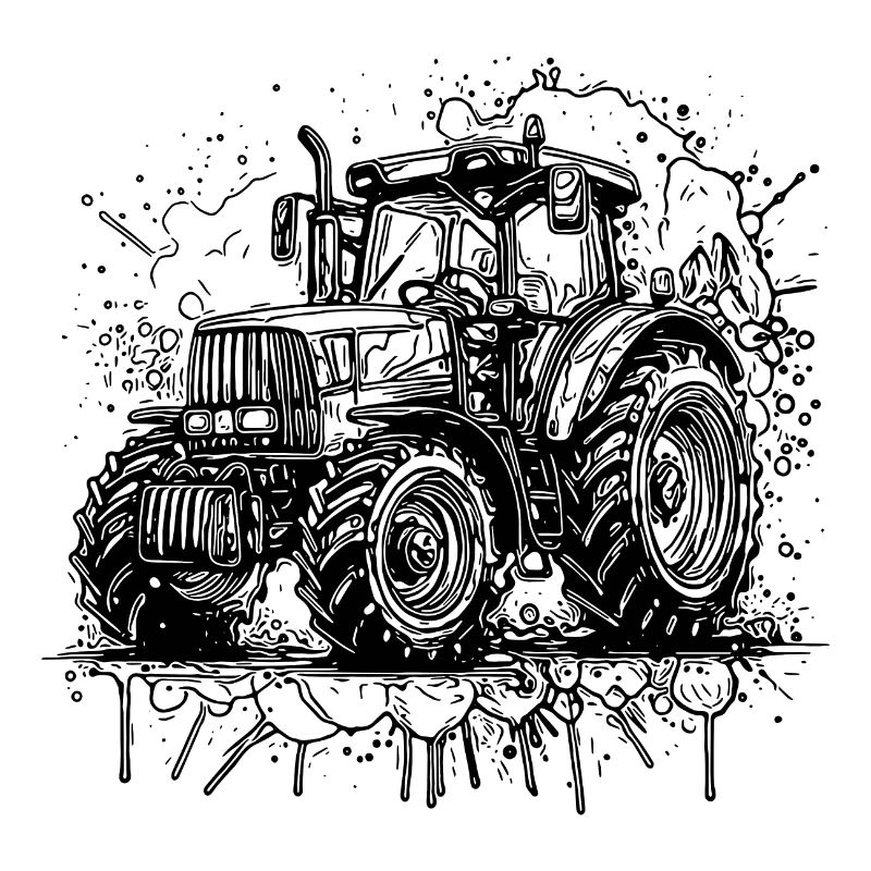 Traktor Splash Design mit Feld Schlepper Experten