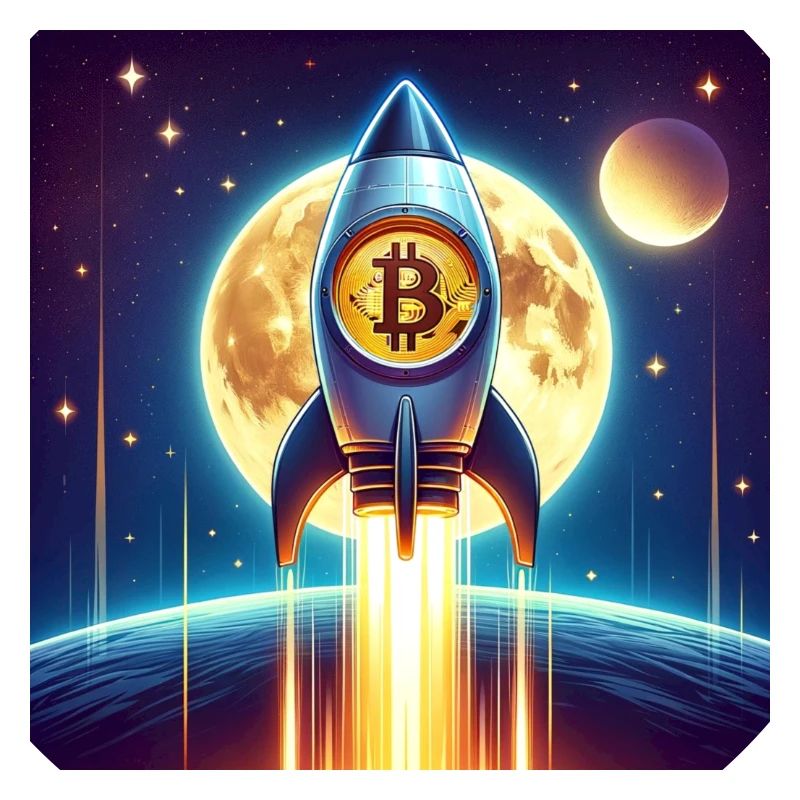 Bitcoin moon rocket