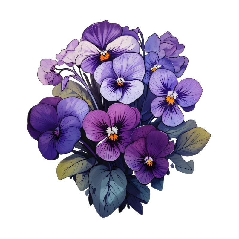 Pensée beaucoup de fleurs