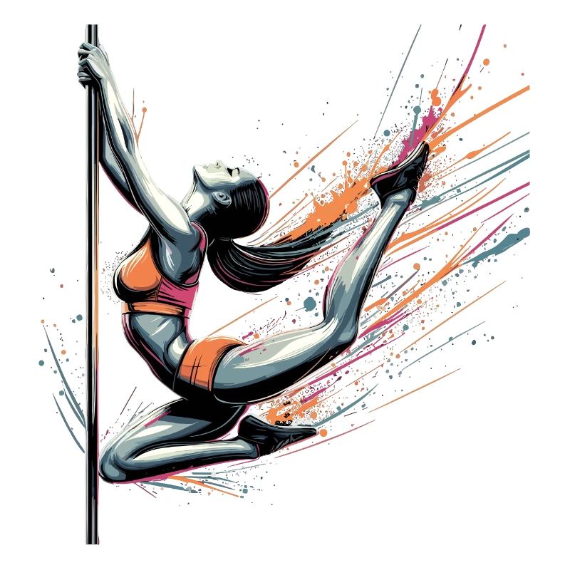 Pole Dance Dynamik Farben Geschenk