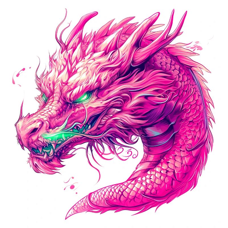 Pinker Drache