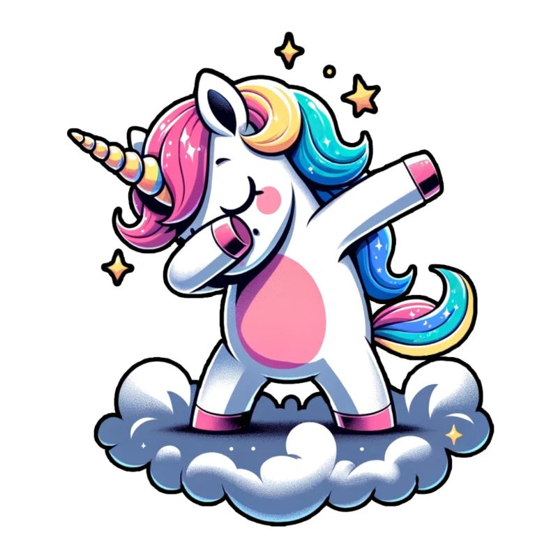 Regenbogen Einhorn Tanz