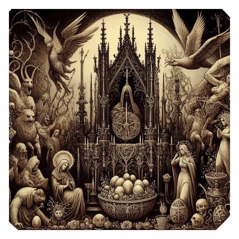 Gothic themed easter art