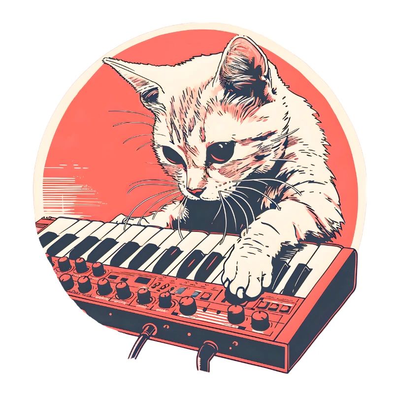 Synth Cat Stil Vintage