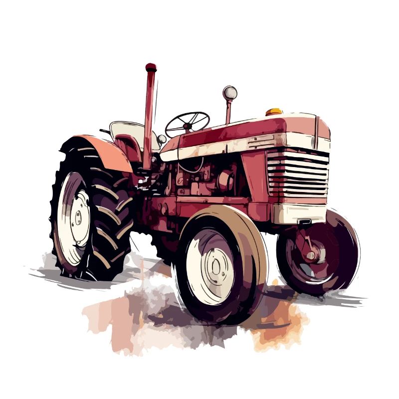 Roter Oldtimer-Traktor