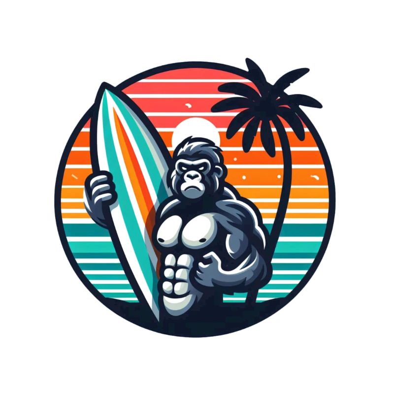 Surfboard Gorilla
