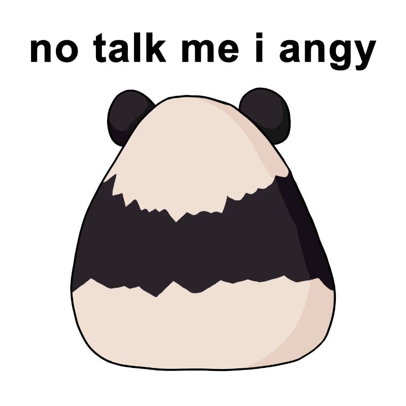 nein rede mich ich angy meme panda illustration