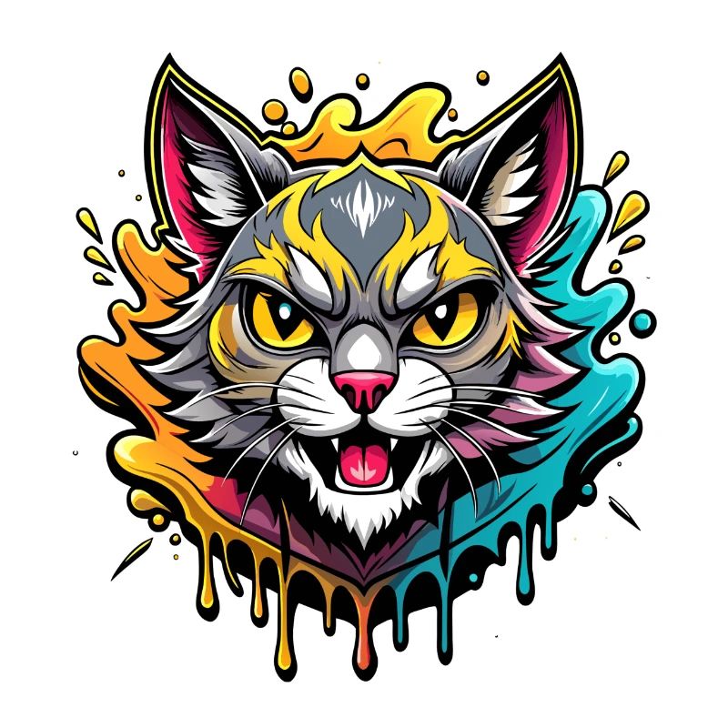 Éclaboussure de couleur de chat