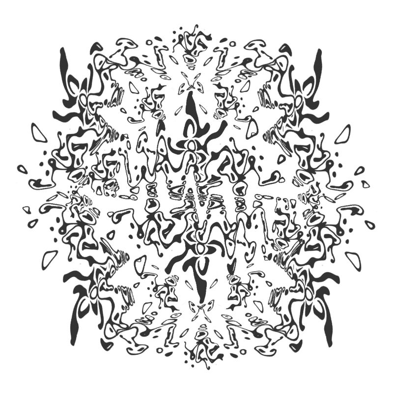 Abstract Black Mandala Pattern