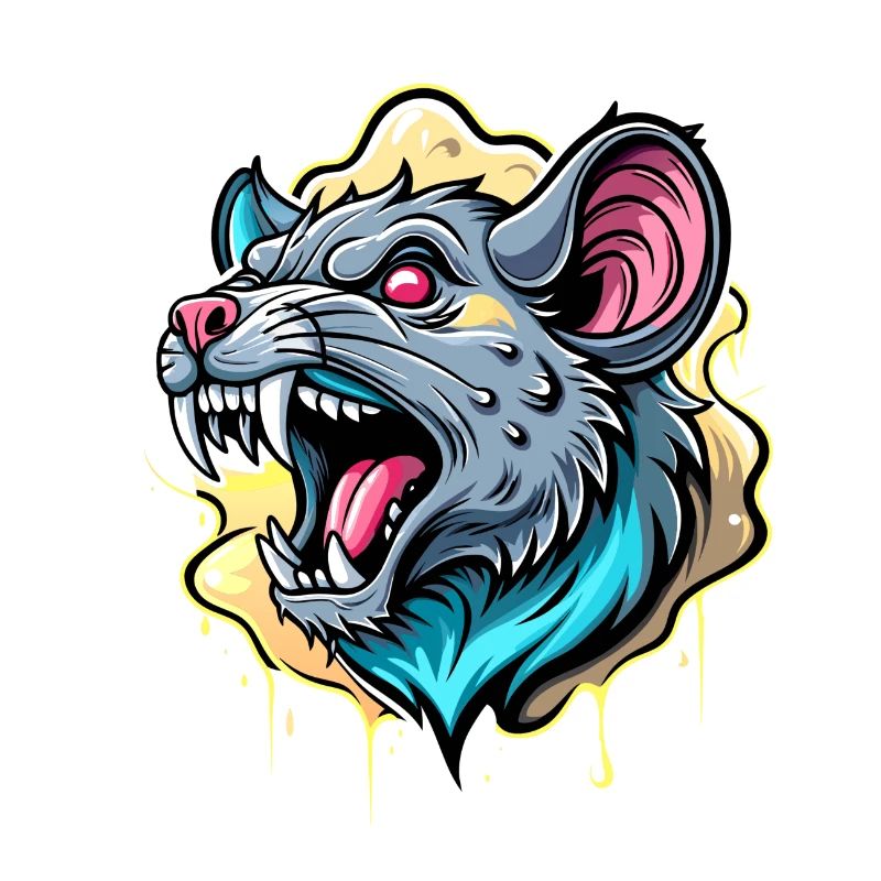 Éclaboussure de couleur de rat