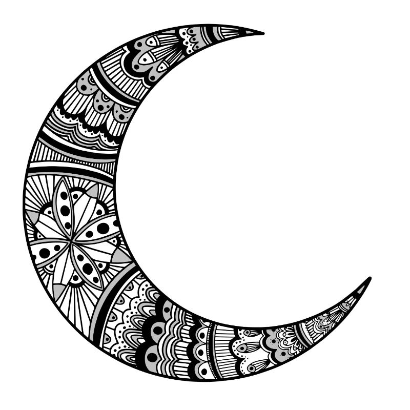 Silver Moon Mandala