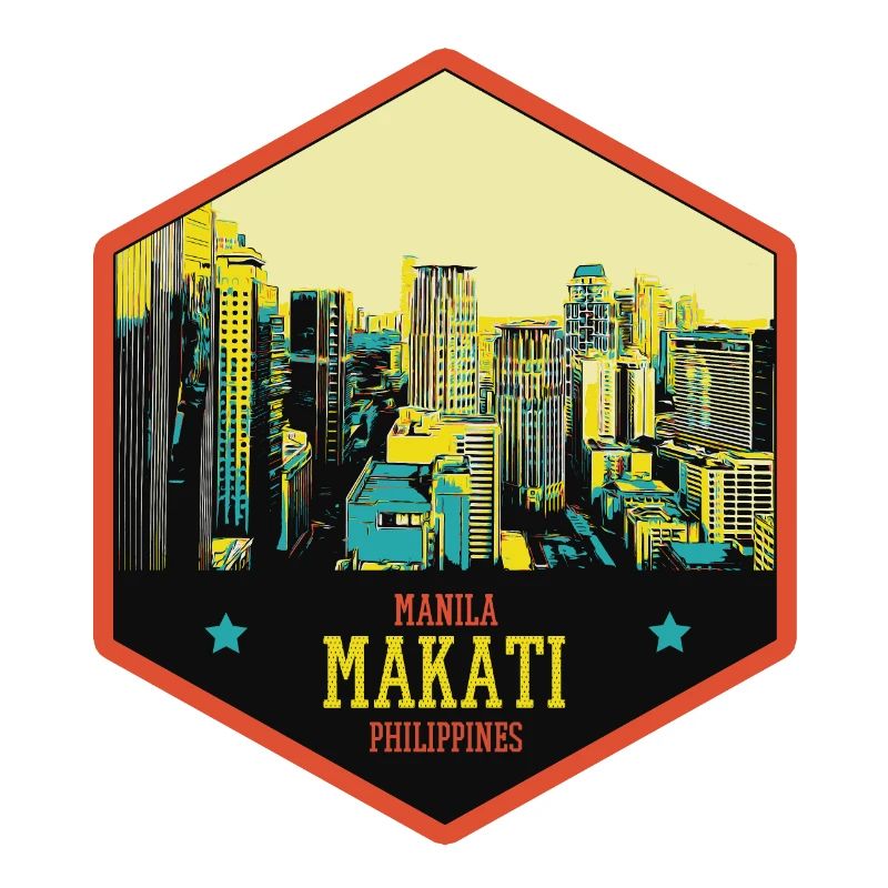 Glowing Skyline: Makati, Manila, Philippines