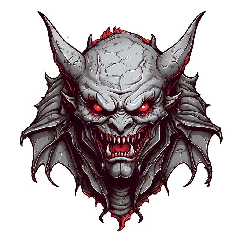 Evil demonic devil with red eyes