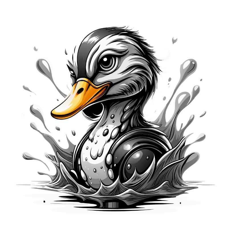 Duck black and white