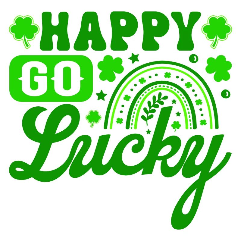Happy Go Lucky St. Patrick’s Day Script vert mignon
