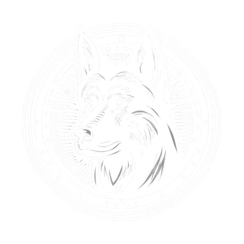 Deutscher Schäferhund Logo weiß