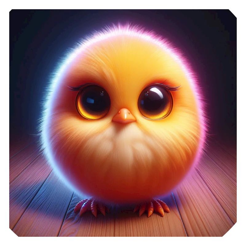 Chick 3D Hyperréalisme dans les couleurs pastel