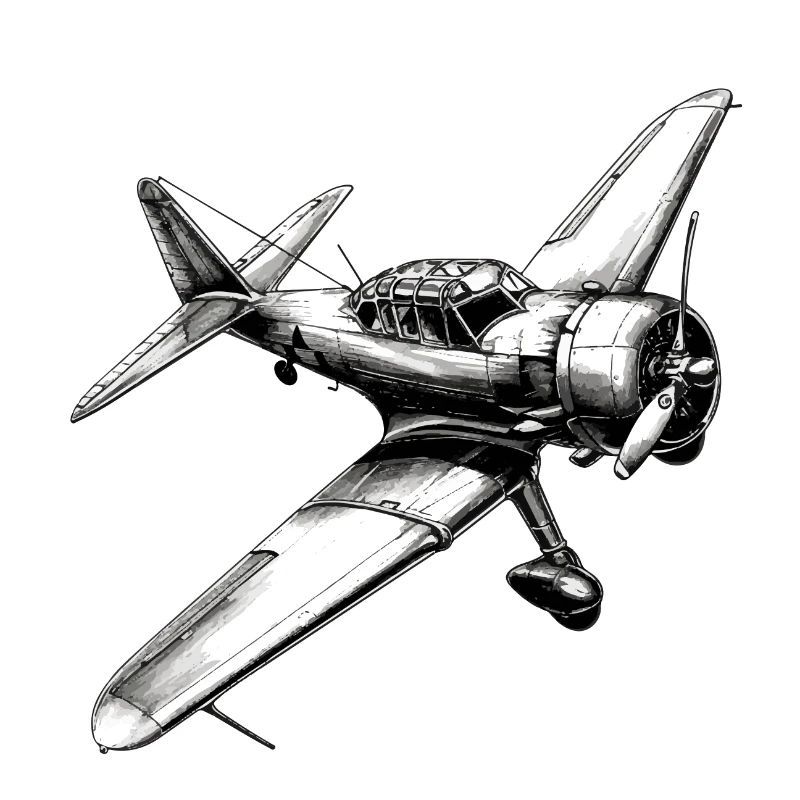 a stencil for a plane tattoo