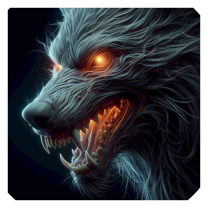 Wolf unheimlich gefährlich Hyperrealismus 3 D