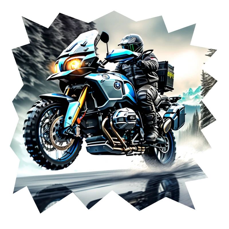 Motorcycle wet road surface