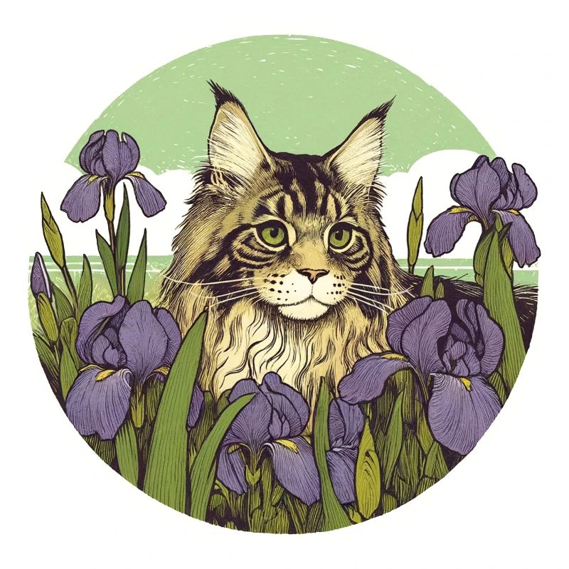 Braun getigerte Katze Iris
