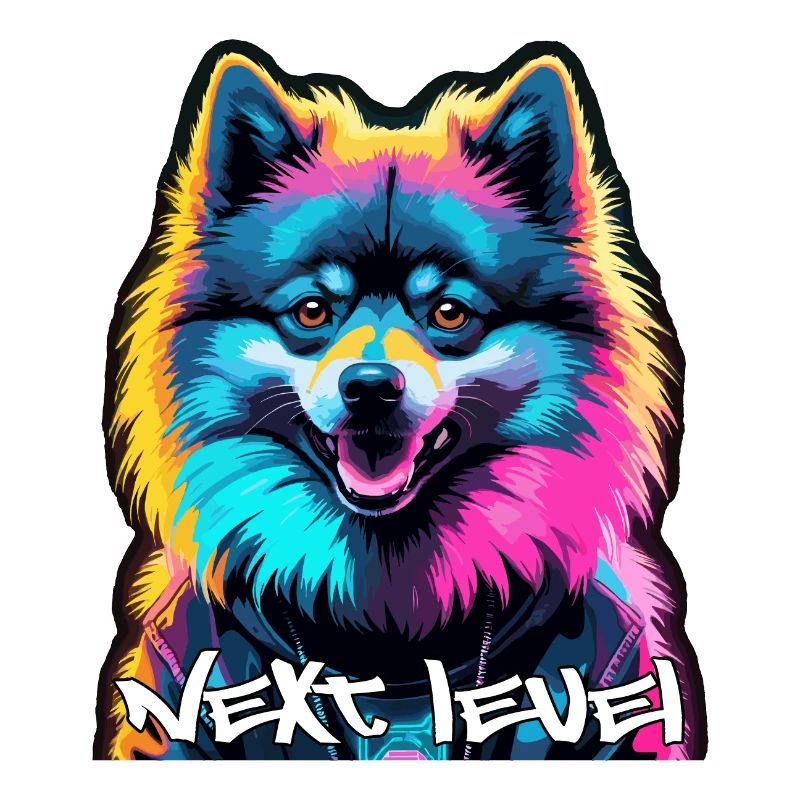 Kleinspitz Spitz Next Level Cyber Hund Geschenk