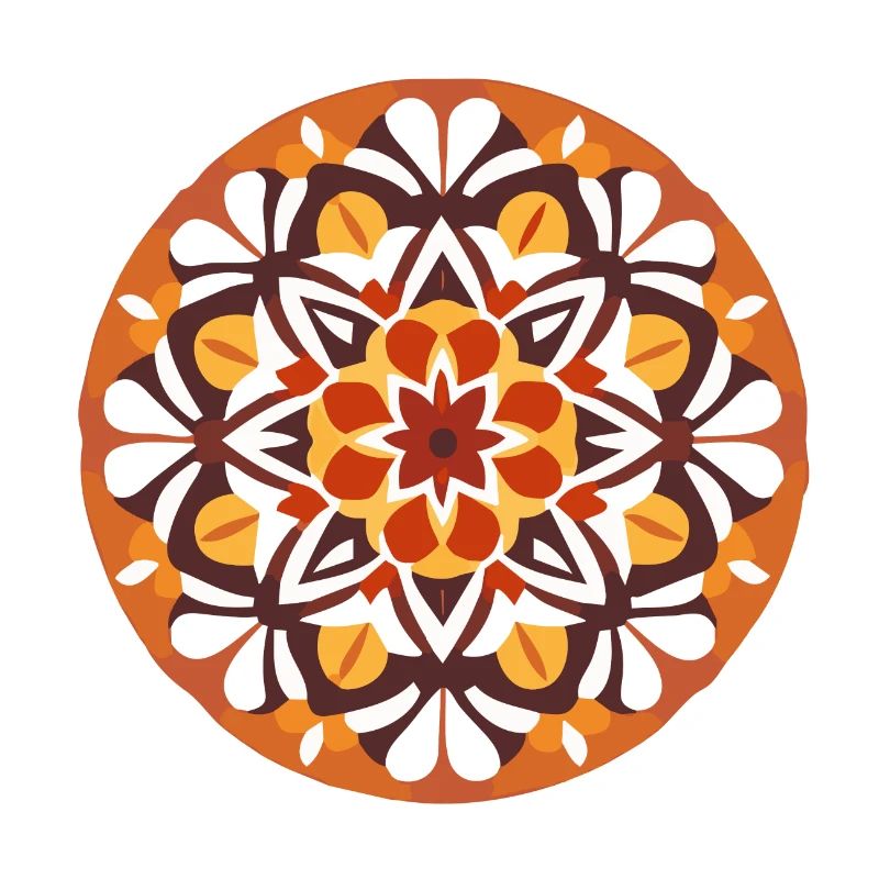 Mandala Pattern Colors Symmetrical5