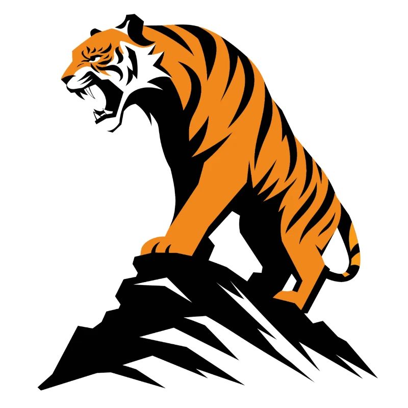 Tiger on a ledge